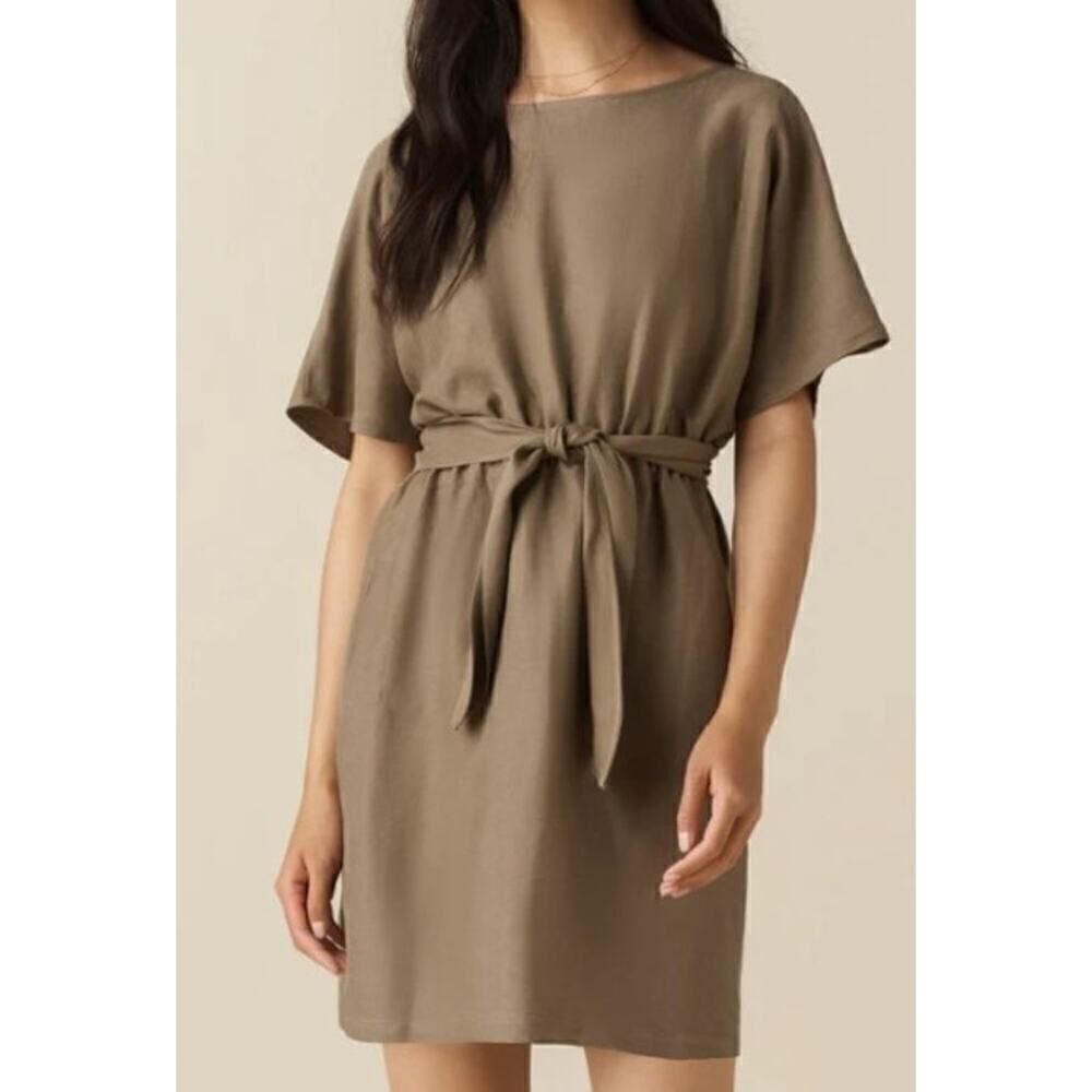Vetta Capsule Convertible Wrap Mini Dress in Dark Khaki Sz. M